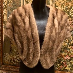 Mink Fur Stole Vintage Beautiful & Perfect